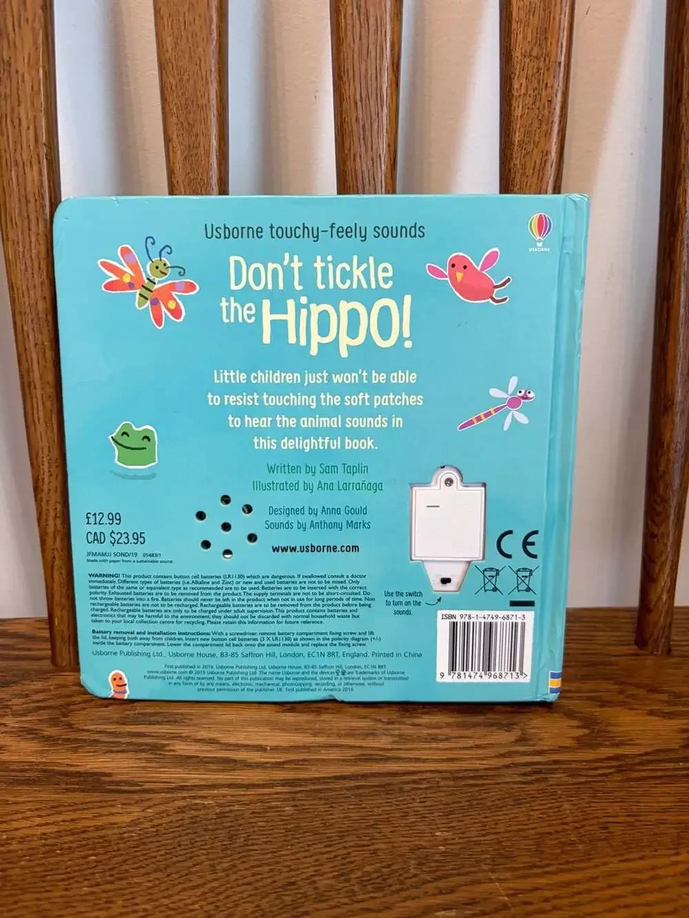 Don't Tickle the Hippo! Usborne Touchy-Feely Sound Board Book